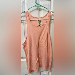 Free People Peach Razorback Tank, Small